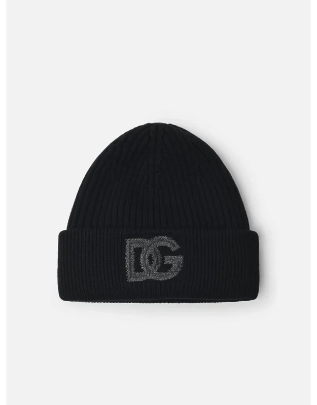 'dg' Logo Beanie In Virgin Wool