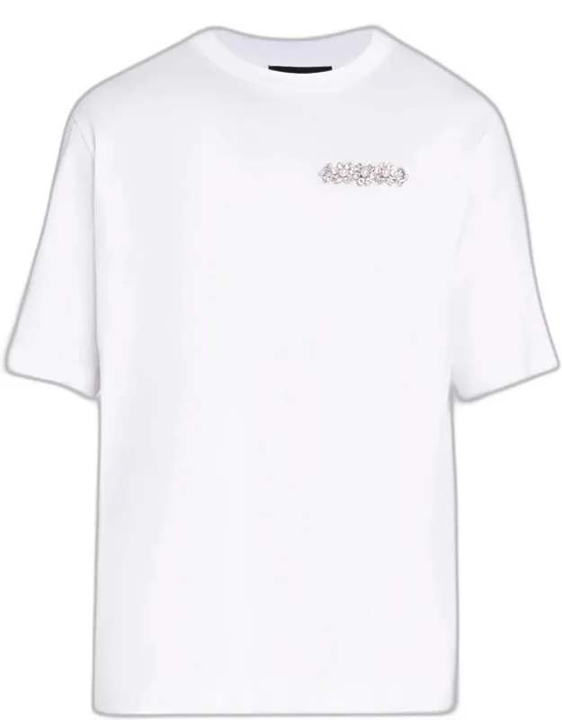 Boxy Fit Crystal-embellished T-shirt