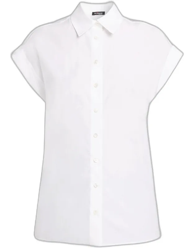 Rolled Cap-sleeve Shirt